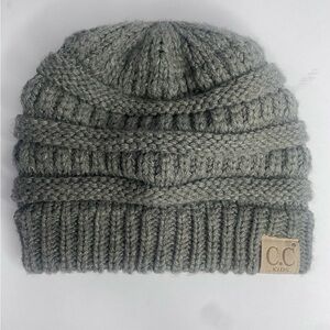 Kids C.C. Gray Knit Beanie Hat